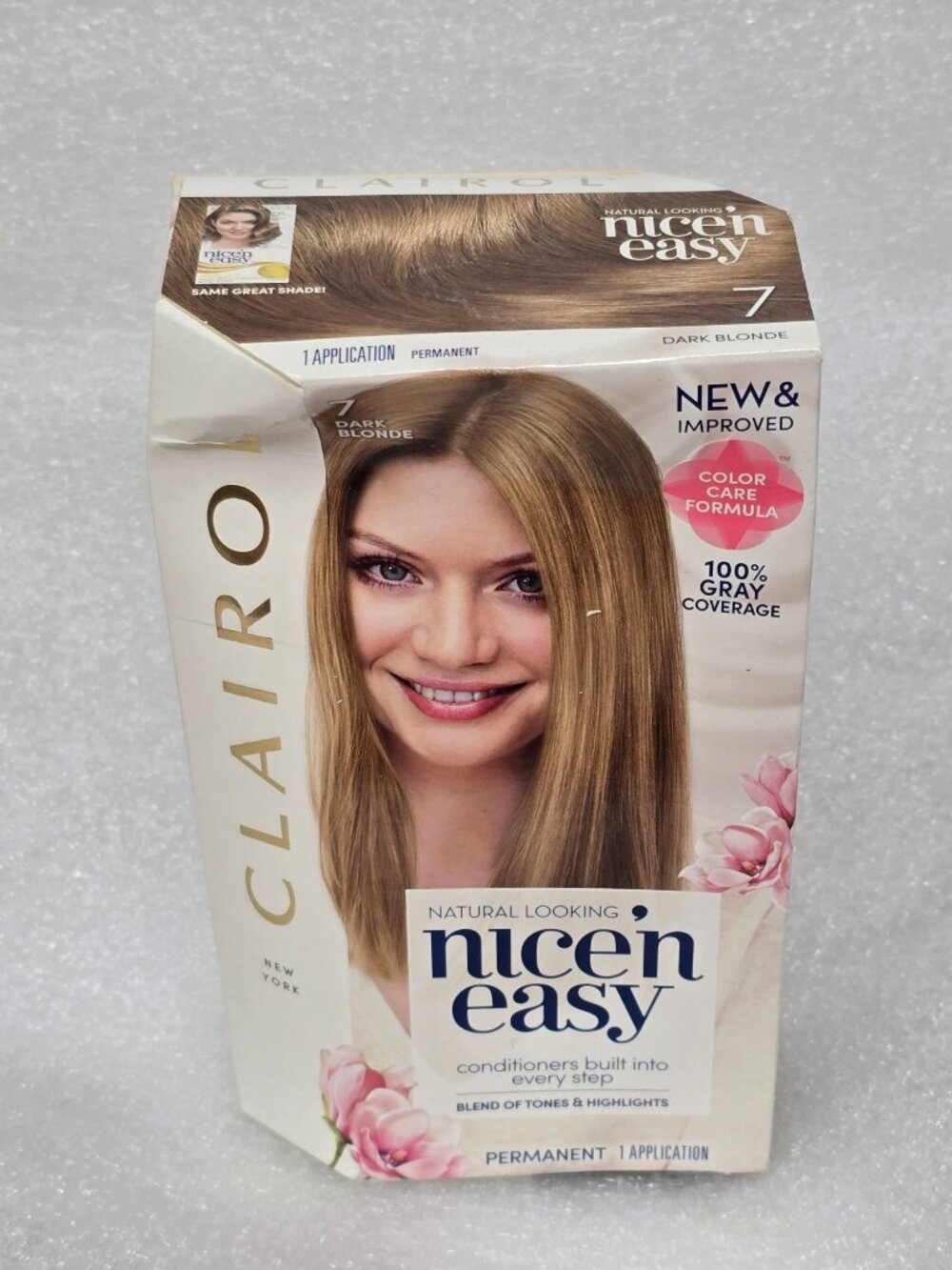 Clairol Nice N Easy Permanent Hair Color Dark Blonde 7 100% Gray Coverage